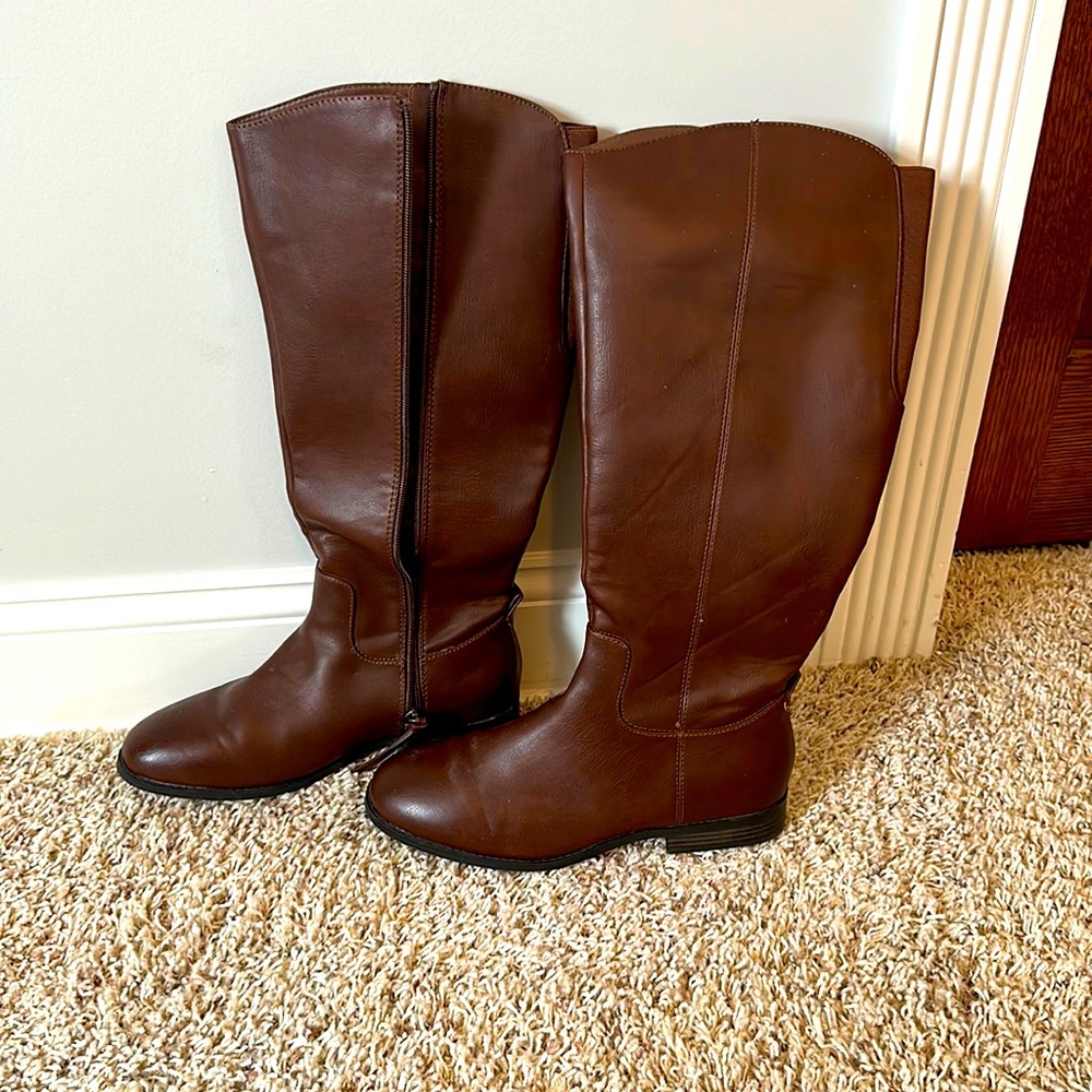 Brown Wise Calf Riding Boots